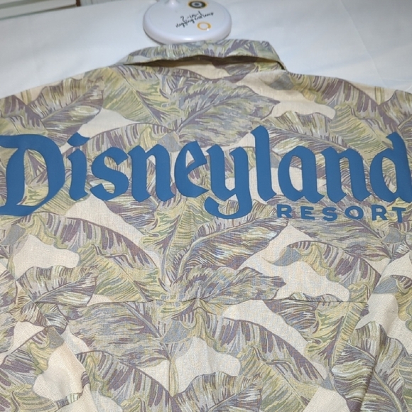 Disney Casual Button Down Shirt - Cream, Green, Purple - Picture 6 of 12